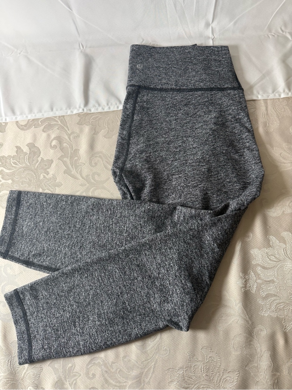 Lululemon Wunder Under High-Rise 25” Leggings Heathered Charcoal Grey/Black 12 - Picture 6 of 6